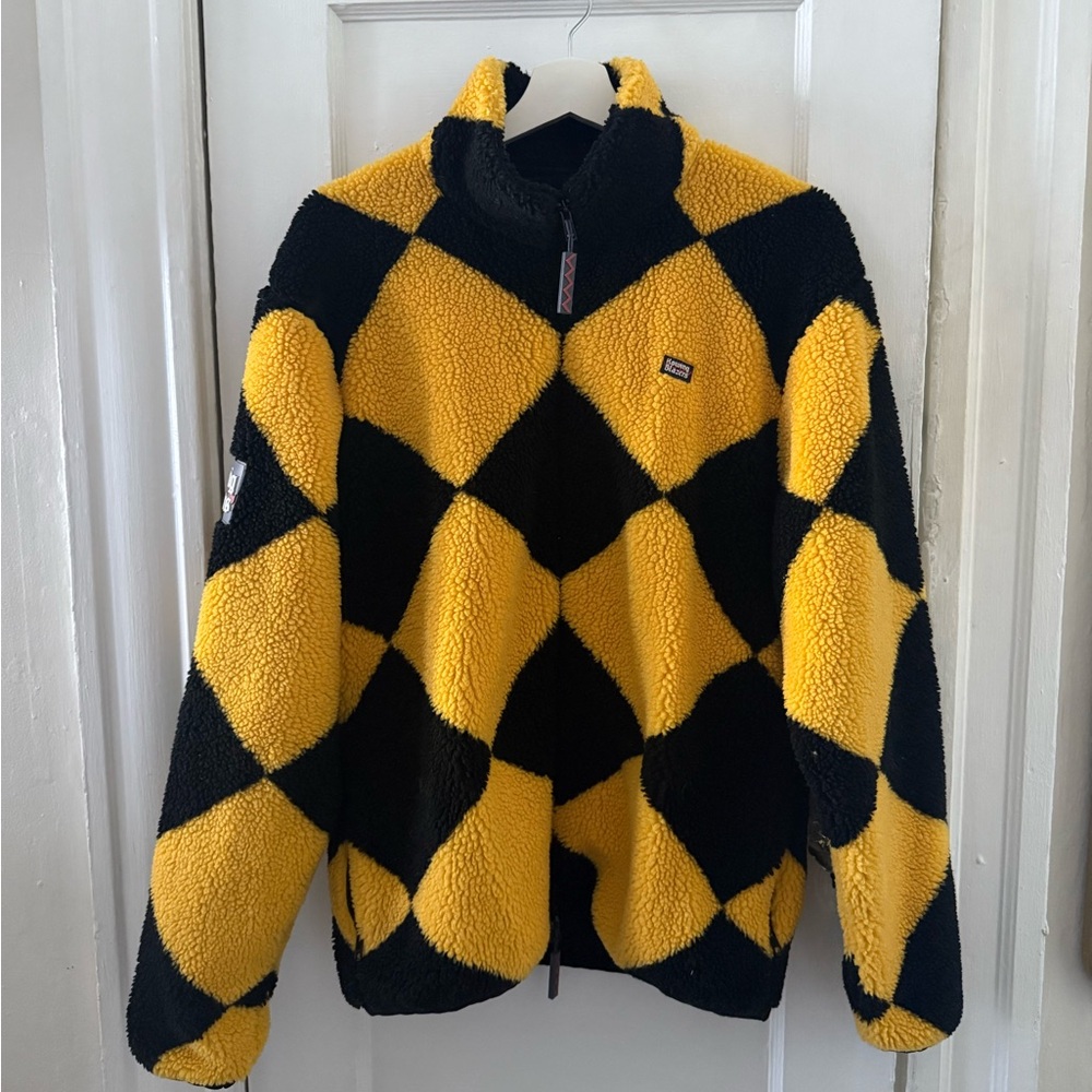 Rowing Blazers | Black & Yellow Fleece Jacket | Women’s M